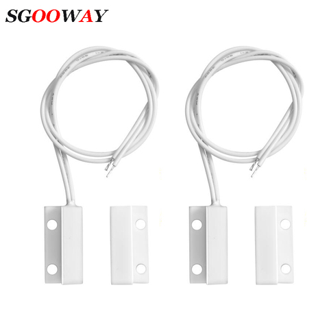 Sgooway, Sensor de ventana de puerta con cable, interruptor magnético, interruptor normalmente cerrado NC para nuestro sistema de alarma de seguridad para el hogar ► Foto 1/6