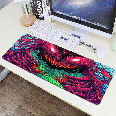 80x30cm XL Lockedge gran alfombrilla para ratón de Juegos de ordenador jugador alfombrilla para teclado y ratón Hyper Beast alfombrilla para ratón de escritorio para PC de escritorio ► Foto 1/5