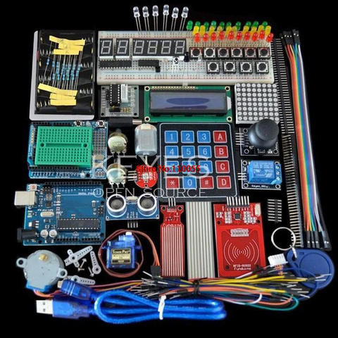 Kit de iniciación para Arduino Uno R3, motor paso a paso, alambre de puente, Servo /1602 LCD ► Foto 1/3