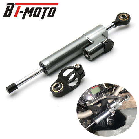 Aluminio Universal motocicleta amortiguador estabilizador de la dirección Control de seguridad para Kawasaki Z300 Z250 Ninja 300R 250R ER6N EX300 ► Foto 1/6