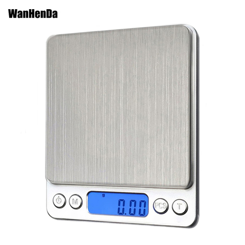 Báscula Digital electrónica portátil, 500/0g, 3000g/0,1g, para cocina, joyería ► Foto 1/6