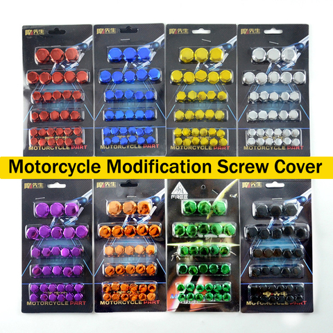30 unids/set modificado para motocicleta accesorios cabeza tornillo cubierta piezas decorativas para Yamaha Kawasaki Honda r30 tuercas cubierta de diseño ► Foto 1/6