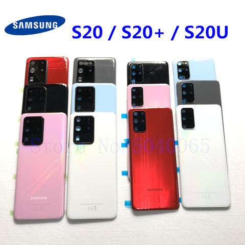 Funda trasera de cristal para SAMSUNG Galaxy S20, S20 PLUS, S20 Ultra, G980, G985, pieza de repuesto con lente de Marco ► Foto 1/6