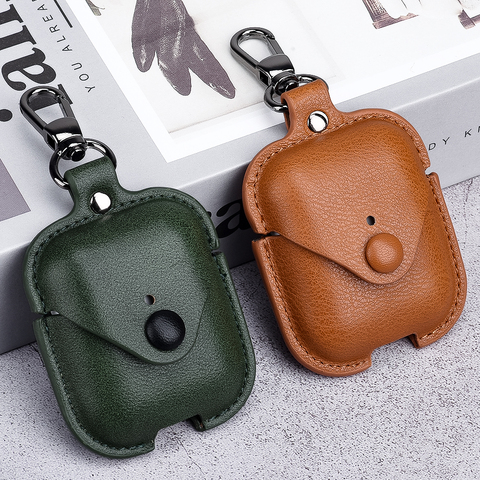 Bolsa de cuero de lujo para auriculares Apple AirPods Pro Bluetooth caja de carga inalámbrica para AirPods 2 1 auriculares Funda accesorio ► Foto 1/6