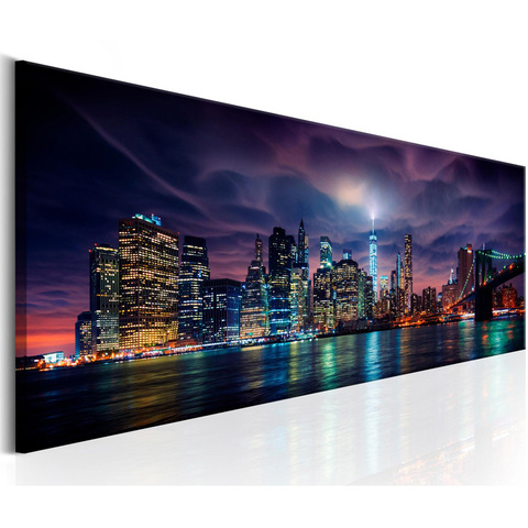 Pintura de diamante 5D DIY de paisaje nocturno de Nueva York, bordado completo de diamantes de imitación, mosaico bordado, decoración del hogar, regalo AA2486 ► Foto 1/6