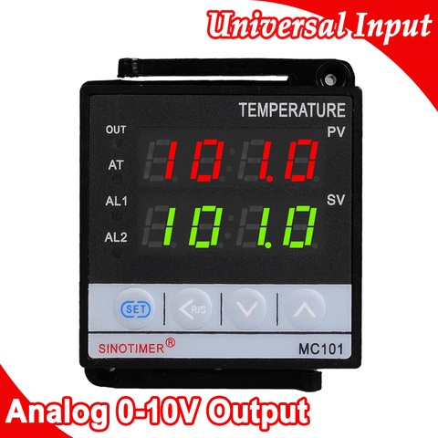 Controlador de temperatura termopar PID, entrada PT100 K, salida lineal analógica, 4-20mA, 0-10V, CC, para convertidor de frecuencia programable ► Foto 1/6