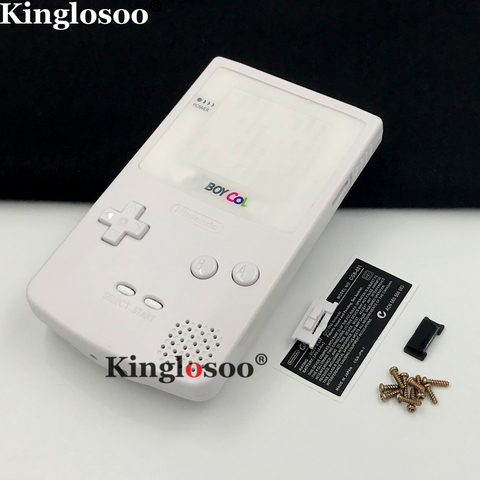 Blanco cobertura completa Funda/carcasa de repuesto para Nintendo Gameboy Color GBC w/almohadilla de goma de botones de la Lente de Cristal ► Foto 1/6