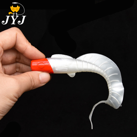 Cebo suave grande 3D de 12cm y 13g, cebo de pesca de cabeza roja de silicona, plástico Swimbait Shad, Crankbait para equipo para pesca, 4 Uds. ► Foto 1/6