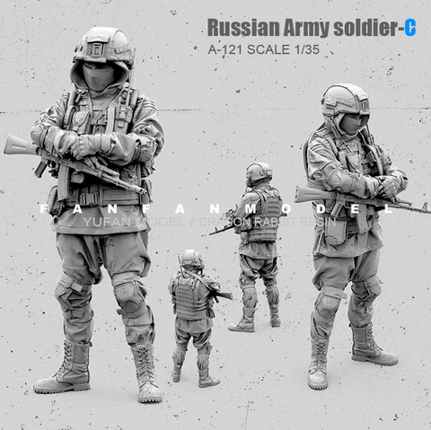 Kits de figuras de resina de 1/35(50mm), A-121 autoensamblado de soldado de las fuerzas especiales rusas ► Foto 1/1