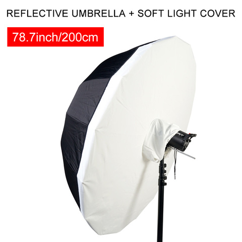 Paraguas parabólico reflectante para fotografía, paraguas parabólico de 78,7 