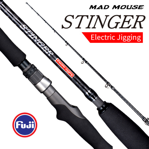 Madmouse aguijón eléctrico de pesca Jigging Rod 1,9 m 26-30kg de potencia atraer Max400 PE3-8 CALIDAD DE JAPÓN de agua salada de barco de las varillas de fundición ► Foto 1/6