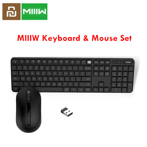 Original Xiaomi MIIIW 2,4 GHz inalámbrico Oficina teclado Mouse Set 104 teclas Windows Mac Compatible impermeable portátil teclado USB ► Foto 1/6