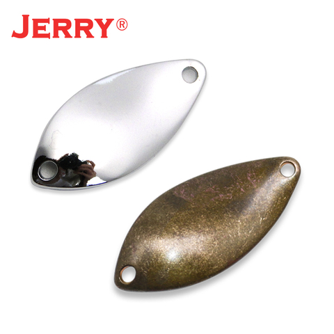 Jerry-Señuelos de Pesca giratorios, Micro cucharas sin pintar, brillos de Pesca en blanco, 0,6g, 1,2g, 1,8g, 2,8g, cebo de Metal, señuelos de trucha de latón ► Foto 1/6