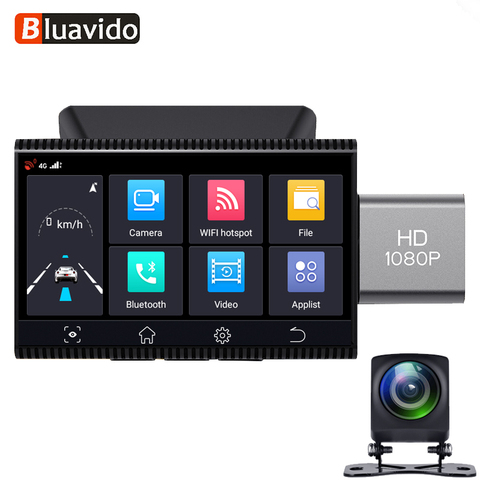 Bluavido 4G Android cámara para salpicadero de coche de navegación GPS HD 1080P HD grabadora automática de vídeo grabadora DVR de la visión nocturna WiFi Monitor remoto ► Foto 1/6