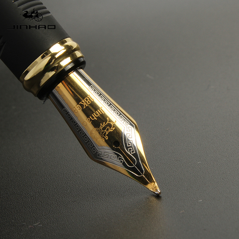 Jinhao X450 pluma de caligrafía clásica de cuerpo grueso de 1,0mm plumín curvo pluma de Metal de alta calidad bolígrafos de regalo de tinta de lujo para escribir ► Foto 1/6