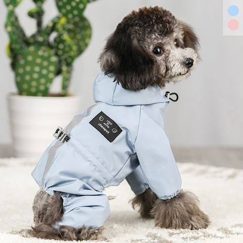 Perro gato ropa impermeable de perro de moda chaqueta grande pequeño perro Bulldog Chihuahua impermeable reflectante ajustable del mono ► Foto 1/6