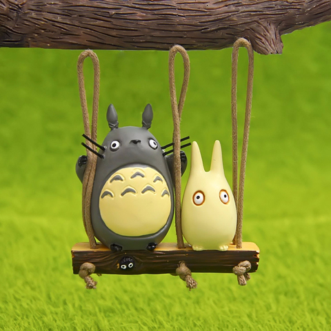 Swing Totoro Jicha muñeca juguete Hayao Miyazaki mi vecino Totoro Swing figura de acción de Totoro juguetes chico regalos de cumpleaños ► Foto 1/6