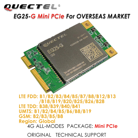 EG25 EG25-G Mini PCIe todo el mundo Global 4G LTE Industrial módem FDD-LTE B1/B2/B3/B4/B5/B7/B8/B12/B13/B28 ► Foto 1/3