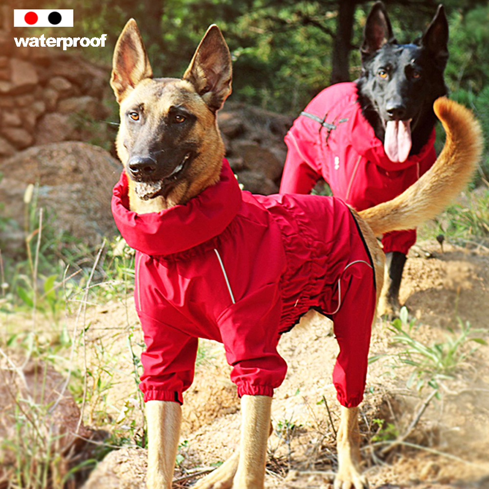 Abrigo para perros al aire libre, chaqueta impermeable para mascotas, ropa cálida de invierno, Mono Grande, impermeable reflectante para perros medianos y grandes ► Foto 1/6