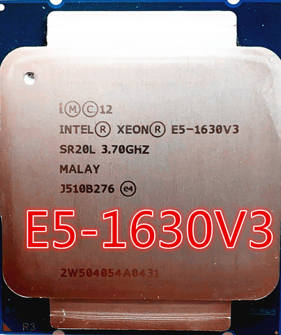 Intel Xeon CPU E5-1630V3 SR20L para X99 de 3,70 GHz de 4 núcleos 10M LGA2011-3 E5-1630 V3 procesador E5 1630V3 ► Foto 1/1