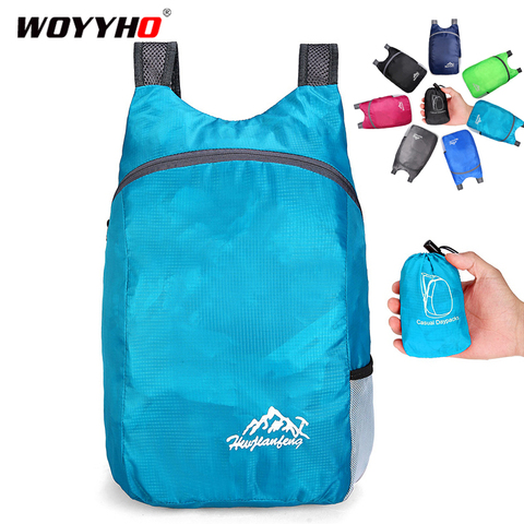 Mochila ultraligera plegable para hombre y mujer, morral impermeable de 20L, práctica mochila de viaje práctica, para escalada y senderismo ► Foto 1/6