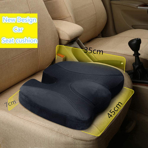 Cojín de asiento de espuma viscoelástica antideslizante para el dolor de espalda, silla ortopédica de coxis para coche y oficina, soporte para silla de ruedas, alivio de ciática Tailbone ► Foto 1/6