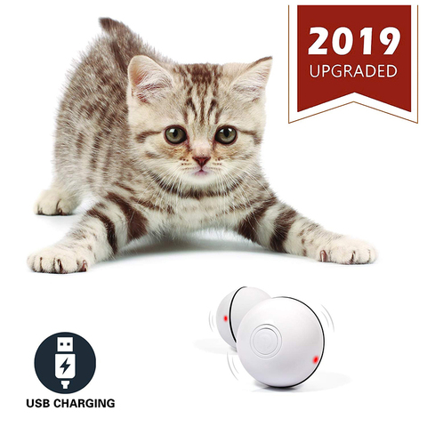 Juguete interactivo inteligente para gatos, luz LED recargable por USB, bola autogiratoria de 360 grados para mascotas, activado por movimiento ► Foto 1/6