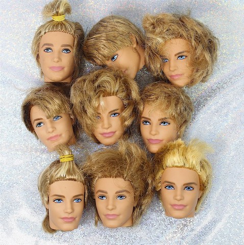 Cabeza de muñeca de pelo corto del príncipe Ken para niños, juguete masculino, cabeza de DIY para muñecas, piezas de juguete, regalo de cumpleaños ► Foto 1/6