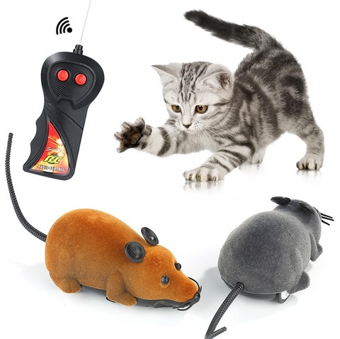 8 colores gato juguetes de Control remoto inalámbrico RC simulación electrónica juguete electrónico rata ratón juguete gatito gato juguete de la novedad ► Foto 1/6