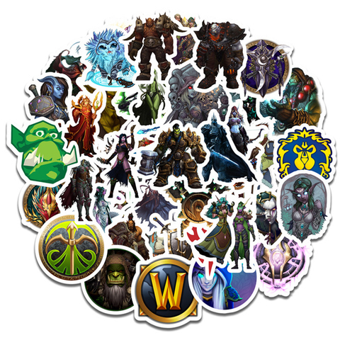 Pegatina de World of Warcraft para Cosplay, accesorio adhesivo, pegatinas impermeables de dibujos animados ► Foto 1/6