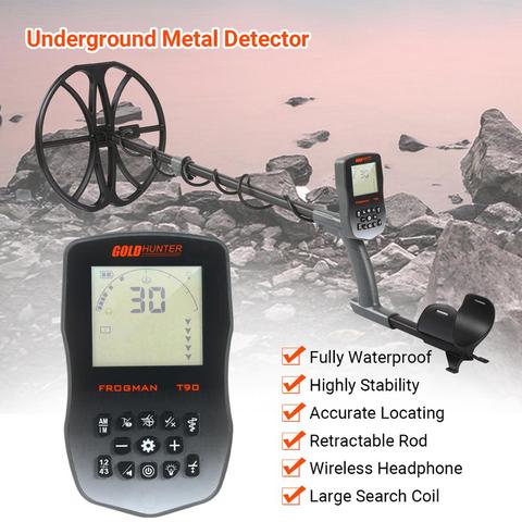 Detector de Metal dorado Gold Hunter T90, Detector de metales subterráneo, resistente al agua, con auriculares inalámbricos ► Foto 1/6