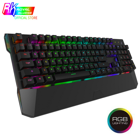 Teclado mecánico para jugar RK956, interruptor marrón retroiluminado RGB para jugador, Teclado mecánico para jugador, interruptor marrón KeyboardBrown ► Foto 1/6