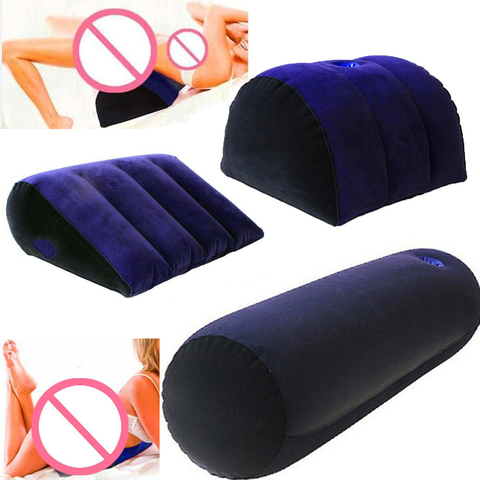 Almohada de amor sexual para adultos, cojín de ayuda inflable acolchado de posición para parejas, muebles sexuales para cama de coche, juguetes eróticos de juegos triangulares sexys ► Foto 1/6