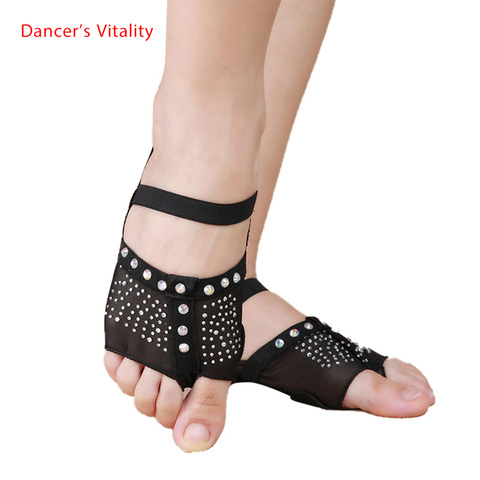 Mujeres danza vientre danza pie Tanga baile zapatos pie medio sol diamante decorado tamaño 34-41 (us3.5-10,5) S, M, L, XL ► Foto 1/6