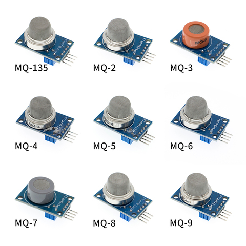 MQ-2 MQ-3 MQ-4 MQ-5 MQ-6 MQ-7 MQ-8 MQ-9 MQ-135 de detección de humo metano Gas licuado de módulo de Sensor para Arduino de DIY Kit ► Foto 1/6