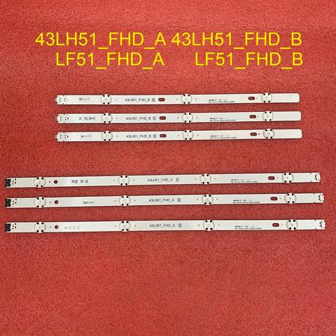 6 unids/set tira de LED para iluminación trasera para LG 43LF510V 43LF5100 43LH5100 43LH5700 43LH570A 43LH520V 43LH590 43LJ515V 43LH510V 43LH570V ► Foto 1/6