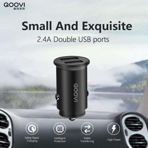 Mini cargador de coche de 2.4A, carga rápida USB Dual, Universal, tableta de carga para coche, GPS, para iPhone 11, Xiaomi, Samsung y Huawei ► Foto 1/6