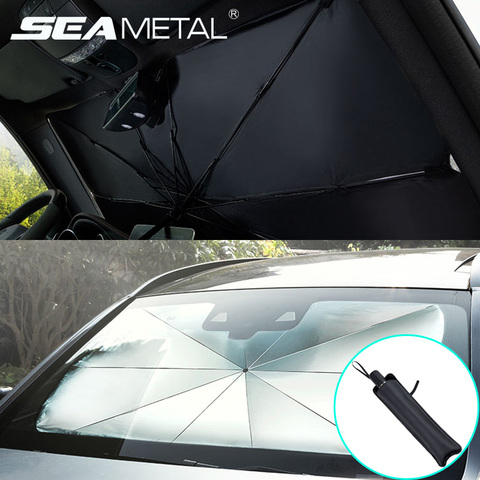 parasol coche Parasol de coche Protector Parasol Auto cubiertas Parasol de ventana delantera del coche Protector solar Interior parabrisas accesorios de protección ► Foto 1/6