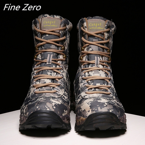 Otoño táctico militar botas para hombre fuerza especial de combate del desierto botas ejército trabajo calzado de senderismo de alta calidad al aire libre de los hombres zapatillas de deporte ► Foto 1/6