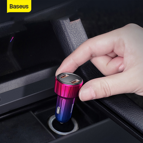 Baseus-cargador rápido para coche, dispositivo de carga rápida de 45W, 6A, Mini USB QC3.0, pantalla inteligente, tipo C, SCP, PD, para Xiaomi ► Foto 1/6