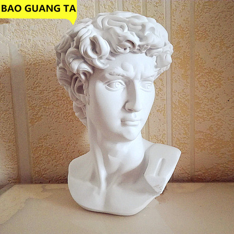 David retratos de la cabeza busto Mini Gypsum estatua michelangelo buonarroti escultura decoración del hogar arte y boceto artesanal práctica L1239 ► Foto 1/5