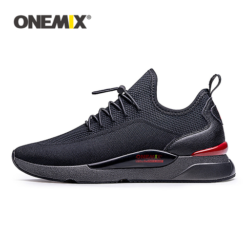 ONEMIX-Zapatillas deportivas de malla para hombre, zapatos ligeros y suaves, transpirables, con plantilla desodorante, para exteriores, caminar, trotar y correr ► Foto 1/6