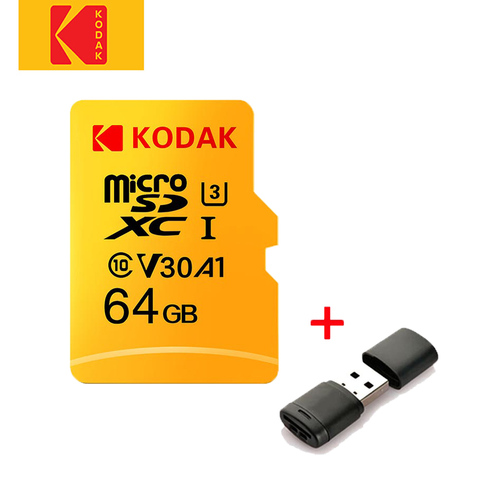 Original kodak Micro SD tarjeta combinada 16G 32G 64G 128G tarjeta de memoria class10 U1 U3 Flash tarjeta contiene lector de tarjeta ► Foto 1/6