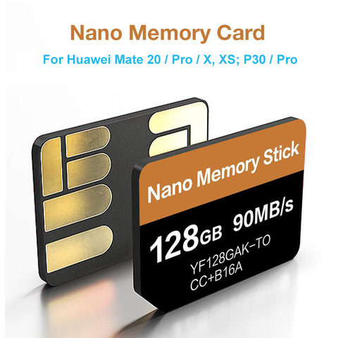 Tarjeta de memoria NM Read 90 MB/S para Huawei, Nano, 128GB, Huawei Mate20/ Pro/ X / XS / P30/Pro, con lector de tarjetas NM para Huawei ► Foto 1/6