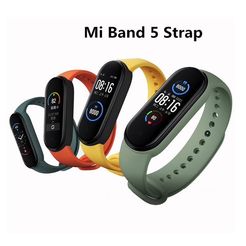 Correa de silicona para Xiaomi Mi Band 5, 4 y 3, repuesto para pulsera, Color TPU ► Foto 1/6