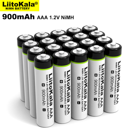 LiitoKala-batería recargable AAA NiMH de 1,2 V, 2 20 piezas, 900mAh, adecuada para juguetes, ratones, básculas electrónicas, etc. ► Foto 1/4