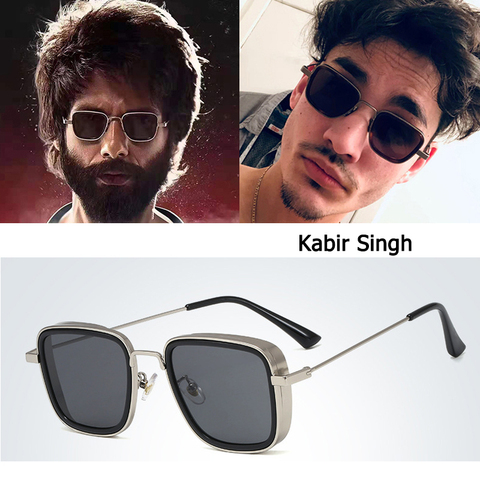 DPZ nueva moda Kabir Singh Estilo Steampunk aviación hombres gafas De sol Cool Popular marca De diseño gafas De sol ► Foto 1/6