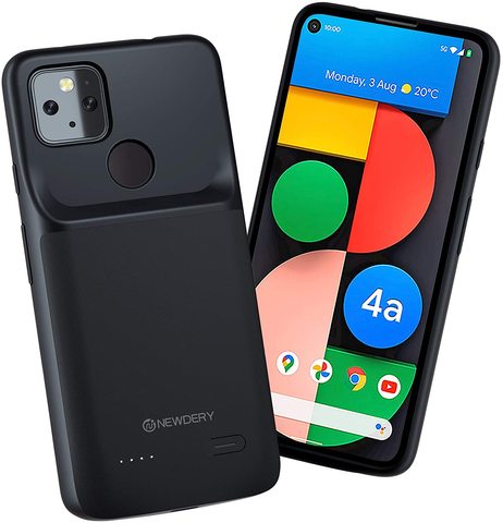 Funda de batería para móvil, estuche de carga portátil delgado de 4700mAh, para Google Pixel 5 (5G), para Pixel 4A, color negro ► Foto 1/6