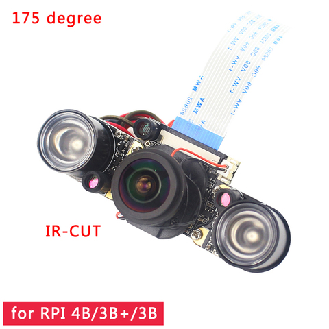 Cámara de visión nocturna Raspberry Pi 4 IR-CUT, Focal ajustable, ojo de pez de 5MP, interruptor automático de día y noche para Raspberry Pi 3 Mode B +/4B ► Foto 1/6