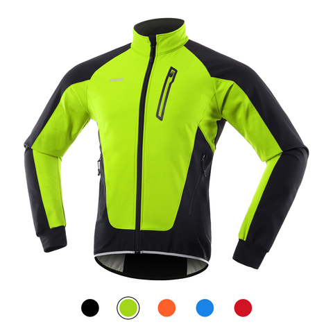 Chaqueta de ciclismo impermeable para hombre, Jersey térmico de lana a prueba de viento, para ciclismo de montaña, correr, Primavera, Otoño e Invierno ► Foto 1/6